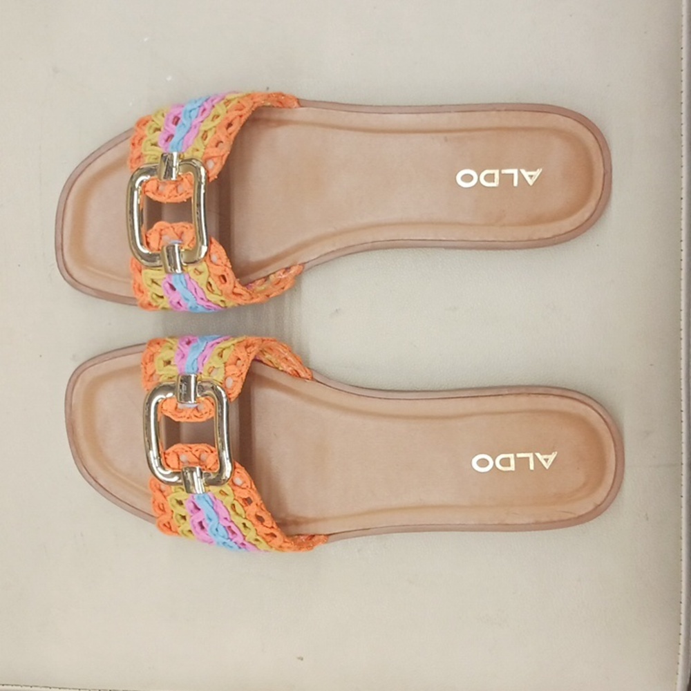 Aldo women's slipper rainbow